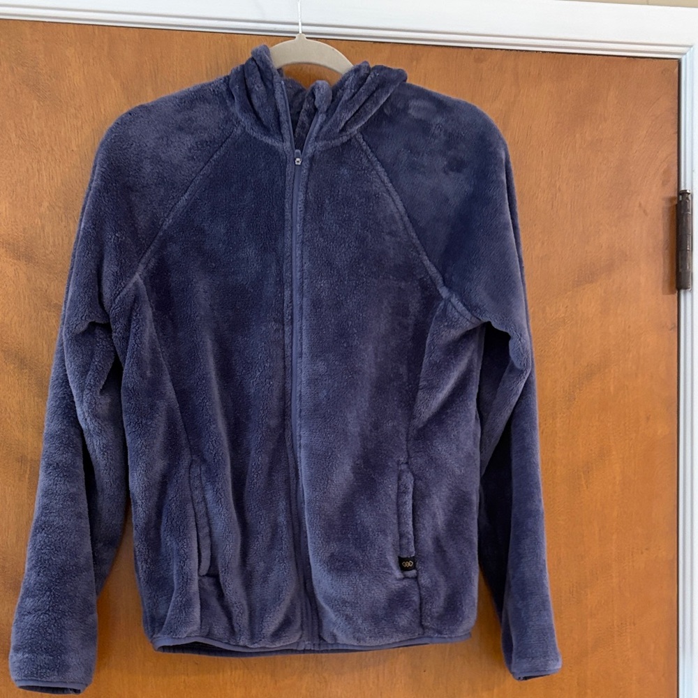 Plush purple  Fleece Zip-Up Hoodie sz small
